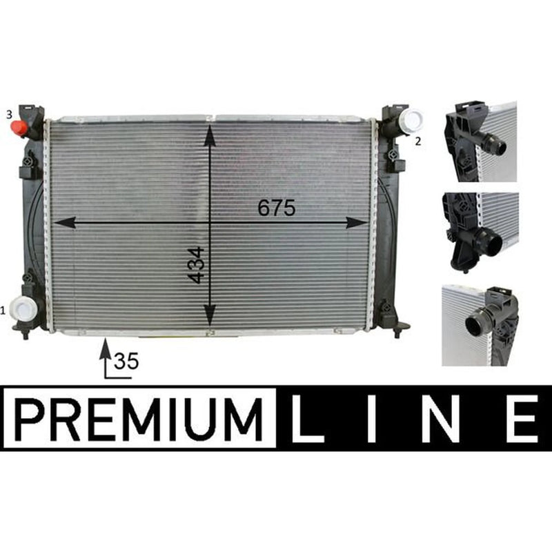 Mahle Engine Radiator fits Audi A6 C6 2006-2011