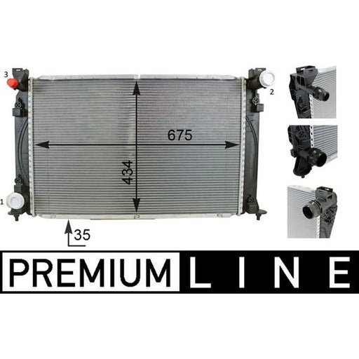 Mahle Engine Radiator fits Audi A6 C6 2006-2011