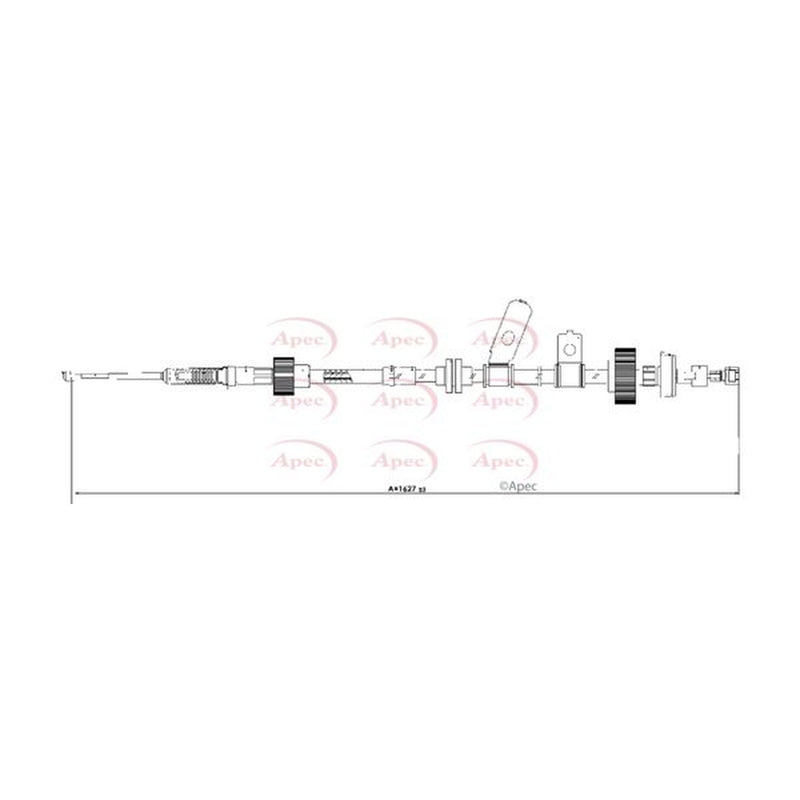 Apec Handbrake Cable Right Rear fits Land Rover Discovery III 2004-2009 2.7 4.4