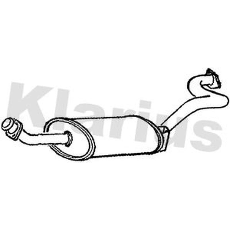 Klarius Box With Centre Pipe Centre fits Mitsubishi Pajero 1990-1999 2.5 3.0