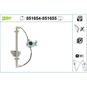 Valeo Electric Window Regulator Lifter Right Front 851655