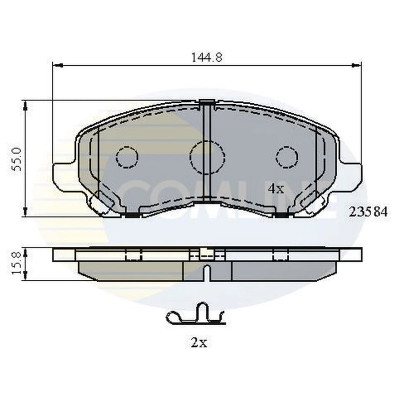 Comline Front & Rear Brake Discs & Pads fits Dodge Caliber 2006-2011