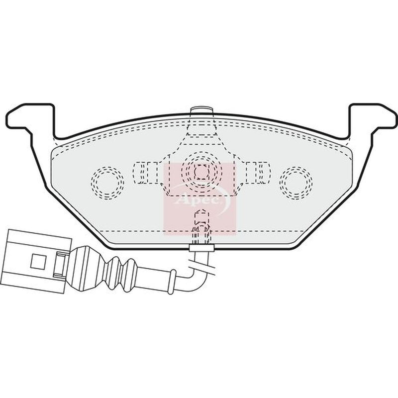 Apec Front Vented & Rear Vented Brake Discs & Pads fits VW Mpv 2004-2010 2.0