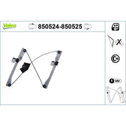 Valeo Electric Window Regulator Lifter Right Front 850525