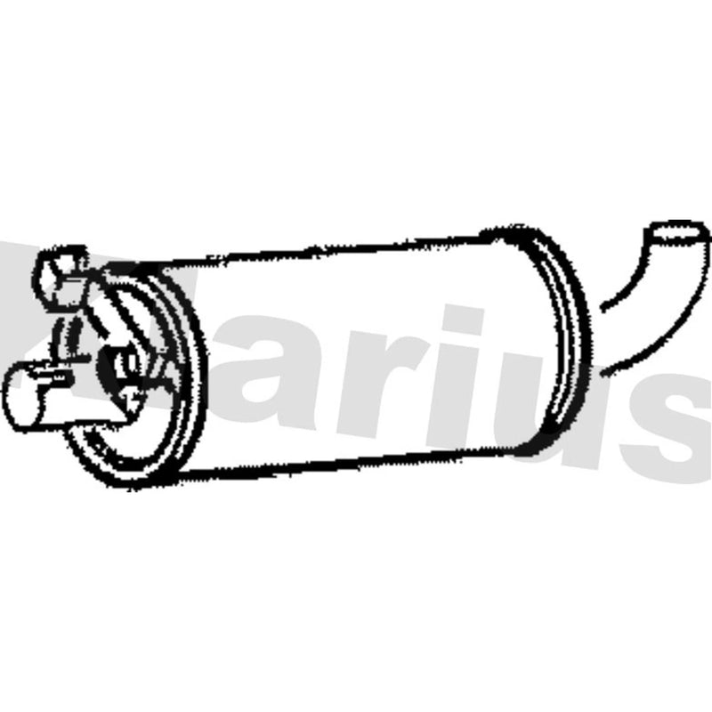 Klarius Box With Centre Pipe Centre fits Volvo 240 1983-1989 2.3