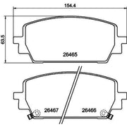 Mintex Front Brake Pad Set fits Genesis G80 2021 on 2.2