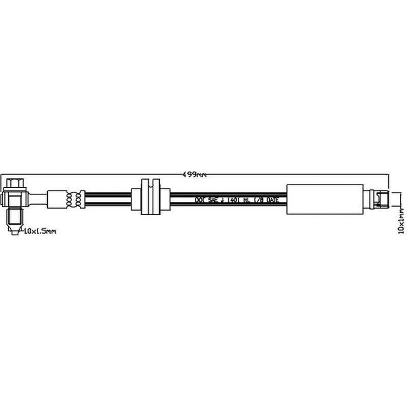 Juratek Brake Hydraulic Hose Line Front fits Opel Insignia A 2008-2017