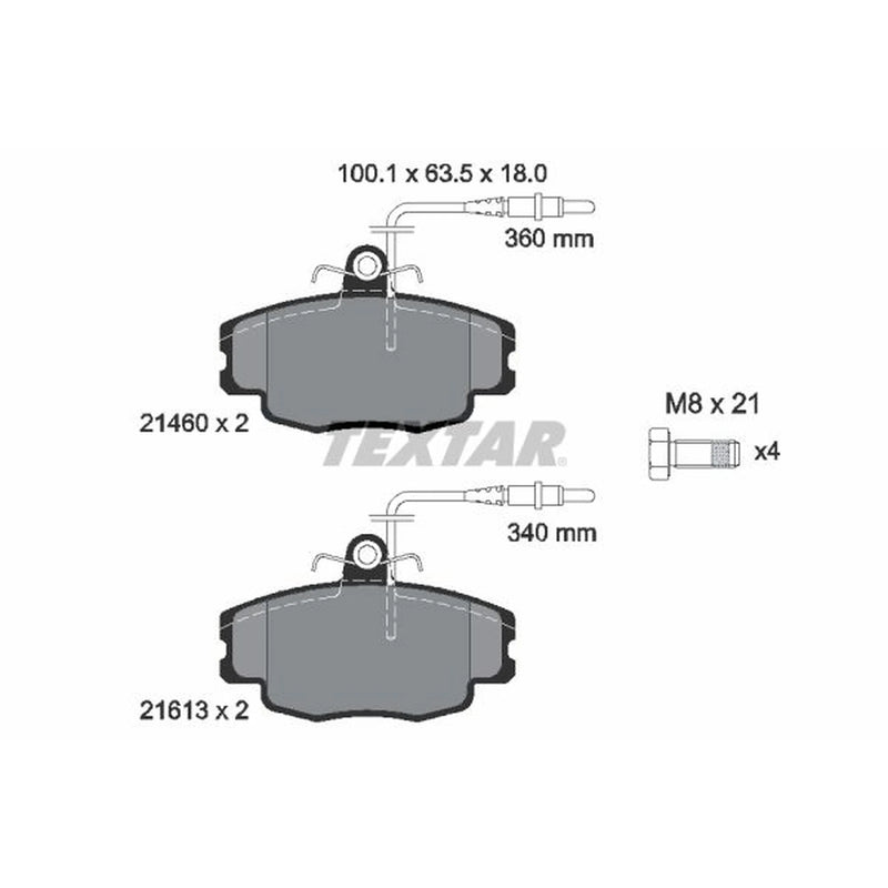 Textar Front Brake Pad Set 2146002