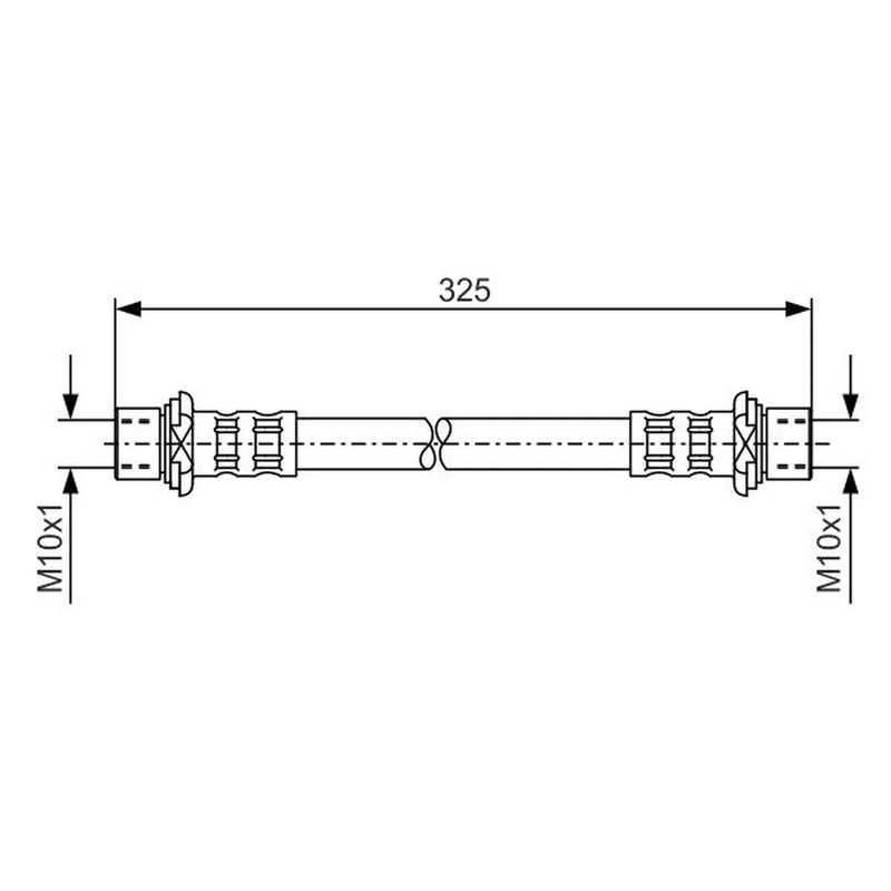Bosch Brake Hydraulic Hose Line Rear fits Toyota Rav 4 1994-2000 2.0