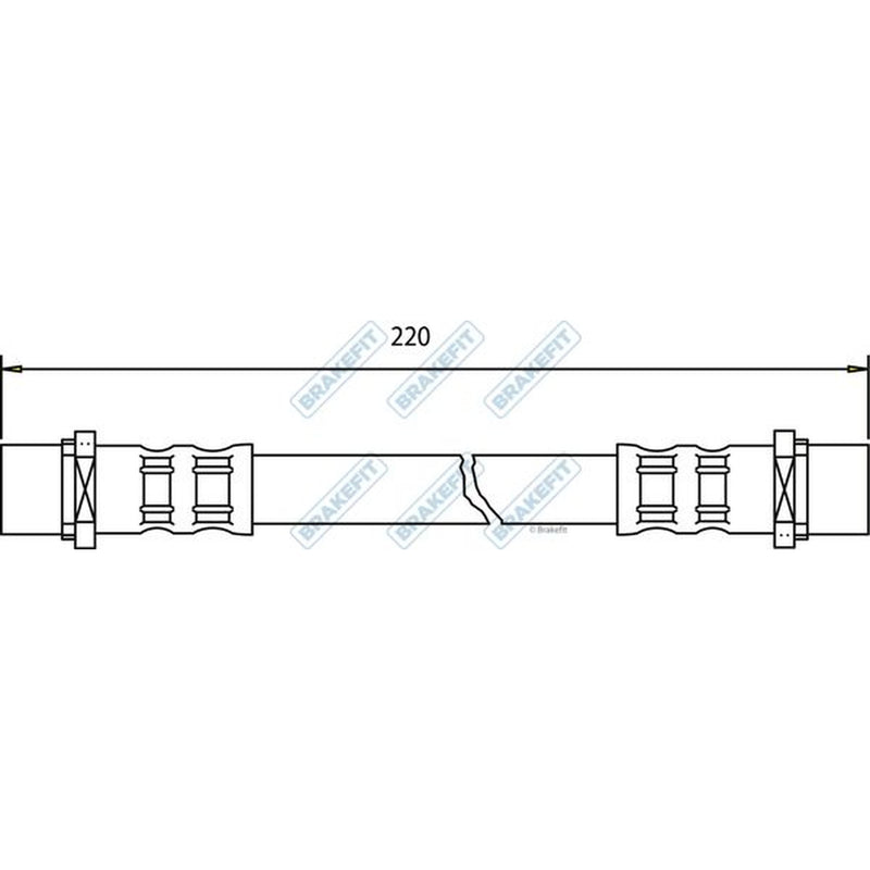 Apec Brake Hydraulic Hose Line Rear fits Opel Corsa C 2000-2009