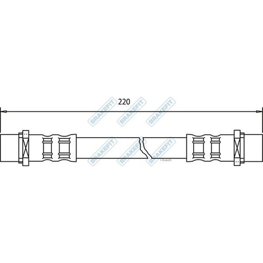 Apec Brake Hydraulic Hose Line Rear fits Opel Corsa C 2000-2009