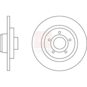 Apec 2 x Rear Brake Discs SDK6610-x2