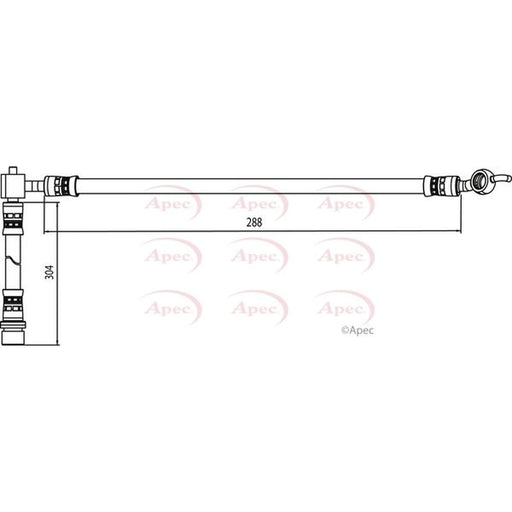 Apec Brake Hydraulic Hose Line Rear Right HOS4085