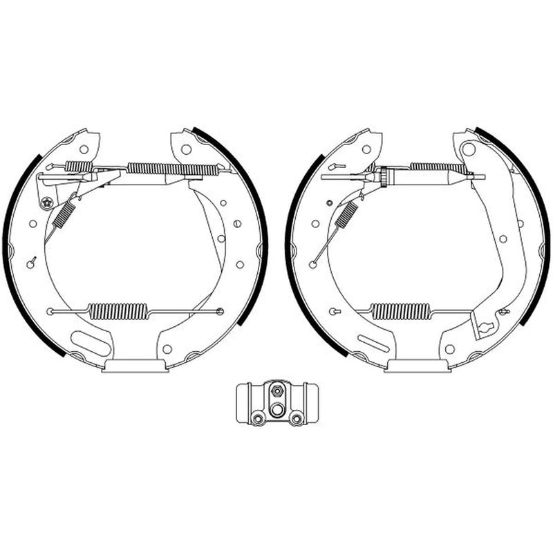 Mintex Brake Shoe Set Axle Kit fits Nissan Terrano II 1996-2007 2.4 2.7