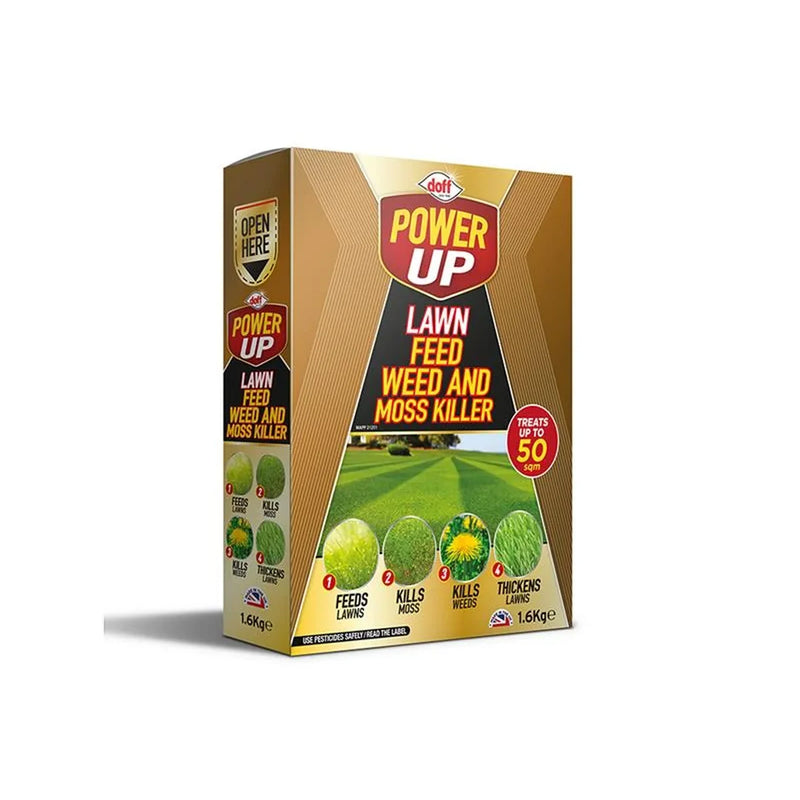 Doff Powerup Complete Lawn Feed/Weed/Moss Killer 1.6kg F-LM-A60-DPU