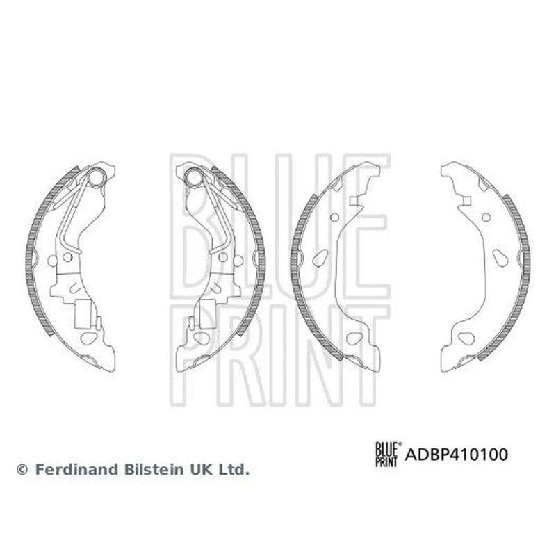 Blue Print Brake Shoe Set Axle Kit Rear ADBP410100
