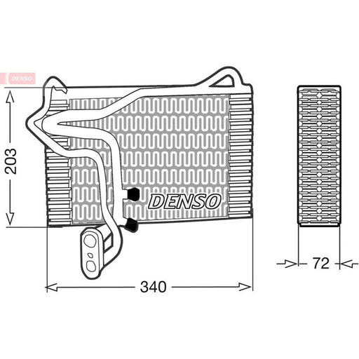 Denso Air Conditioning Evaporator fits Audi 80 B4 1991-1996