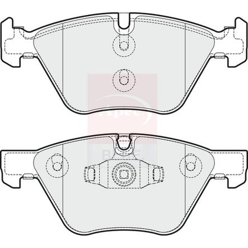 Apec Front Brake Vented Discs & Pads fits BMW 1 2005-2013