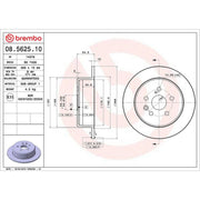 Brembo 2 x Solid Rear Brake Discs 08.5625.10-x2