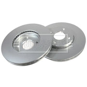 Borg & Beck 2 x Vented Brake Discs fits Ford Fiesta V 2005-2008