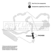 First Line Intercooler Turbo Charge Air Hose fits Nissan Qashqai +2 2008-2013