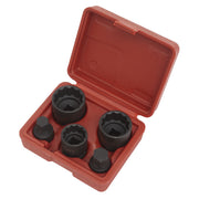 Sealey Impact Hub Socket & Socket Bit Set 5pc 12-Point 1/2"Sq Drive SX053 Sealey - Dynamic Drive
