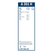 Bosch Aerotwin Wiper Blade 350mm — A351H fits Alpina B5 2010-2016