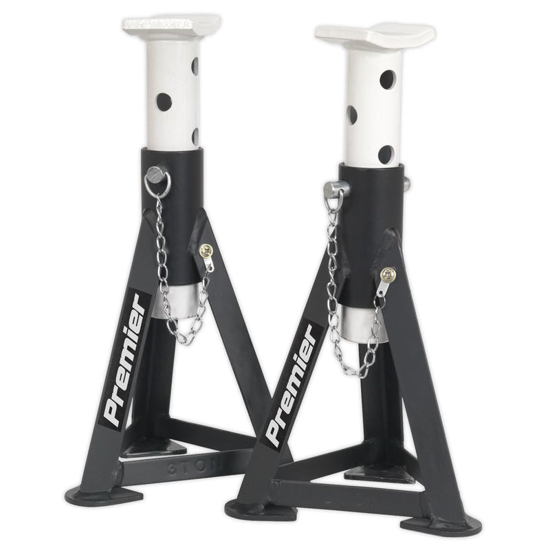 Sealey AXLe Stands (Pair) 3 Tonne Capacity per Stand White AS3 Sealey - Dynamic Drive