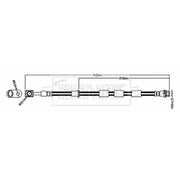 Borg & Beck Brake Hydraulic Hose Line Front Left BBH8823