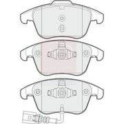 Apec Black Front Brake Pad Set fits Audi Q3 2011-2018 1.4 2.0