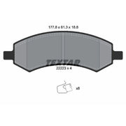 Textar Front Brake Pad Set 2222301