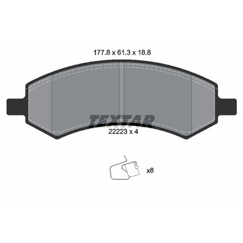 Textar Front Brake Pad Set 2222301