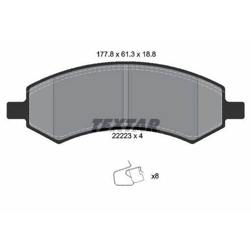 Textar Front Brake Pad Set 2222301