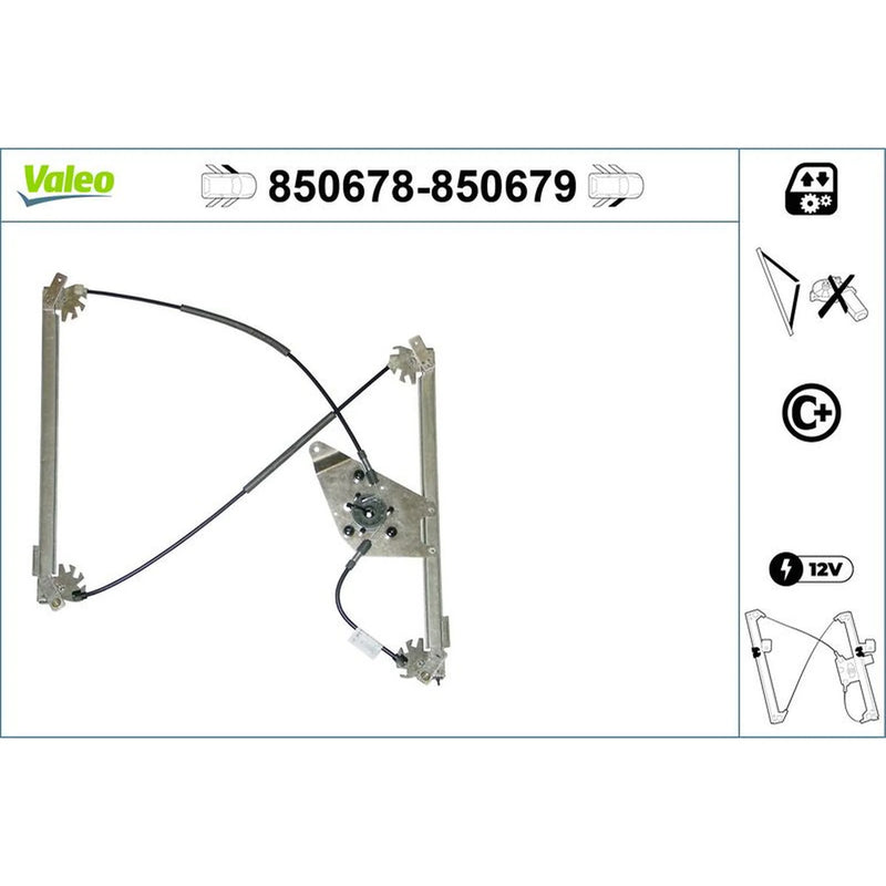 Valeo Electric Window Regulator Lifter Left Front 850678