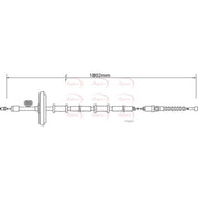 Apec Handbrake Cable Right Rear fits Chevrolet Cruze 2009-2011 1.6 1.8 2.0