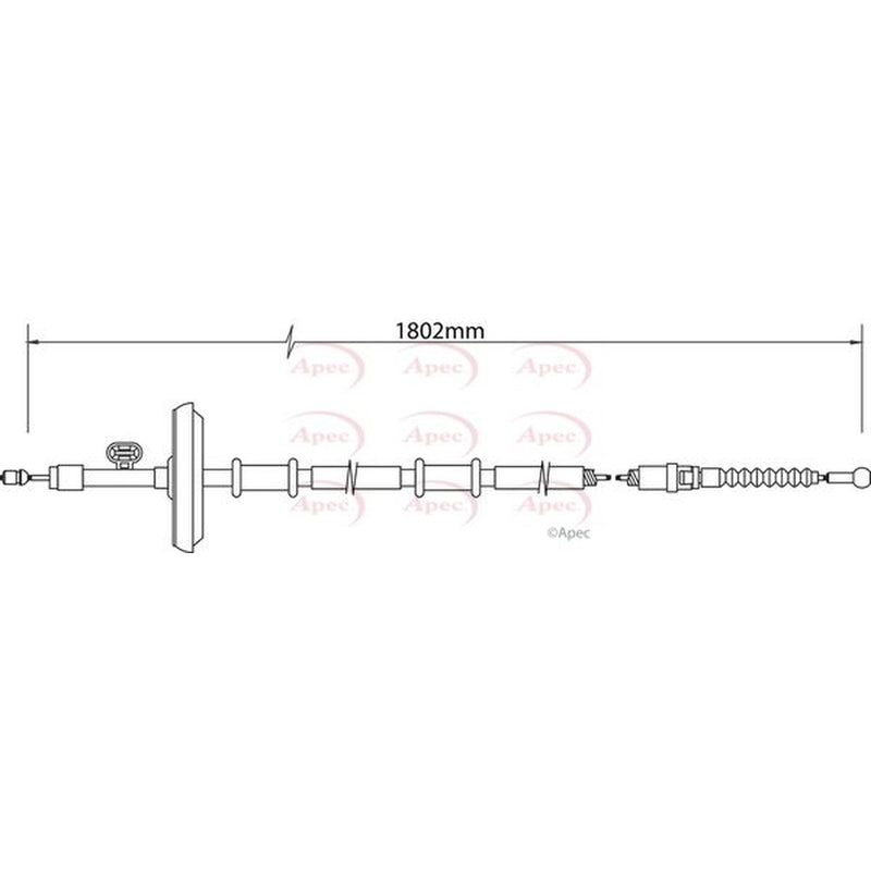 Apec Handbrake Cable Right Rear fits Chevrolet Cruze 2009-2011 1.6 1.8 2.0