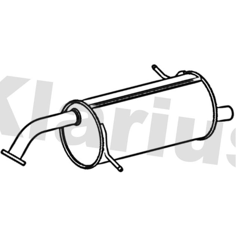 Klarius Box With Tail Pipe Rear fits Mazda 2 2007-2015 1.3 1.5