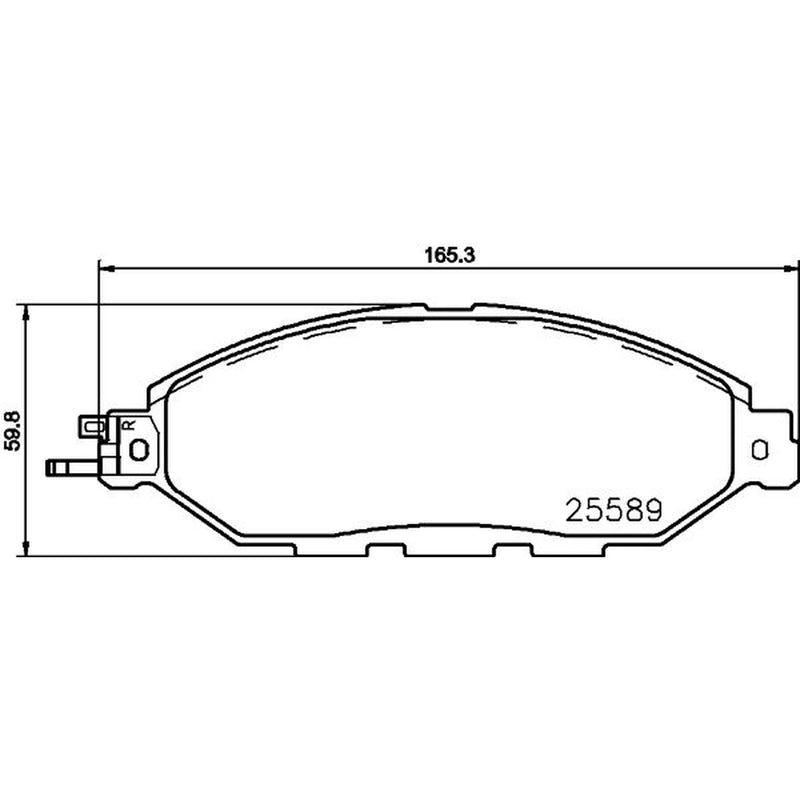 Mintex Front Brake Pad Set fits Nissan Murano III 2016 on 2.5 3.5