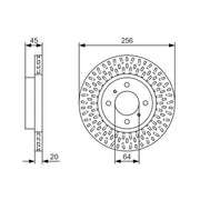 Bosch 2 x Vented Brake Discs