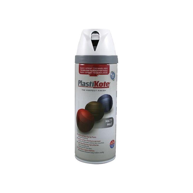Plastikote Twist & Spray Matt Pure Brilliant White 400ml PlastiKote - NN4 Online