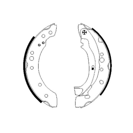 Mintex Brake Shoe Set Axle Kit fits Citroën C2 2003-2012 1.1 1.4