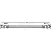 Borg & Beck Brake Hydraulic Hose Line Rear BBH7883
