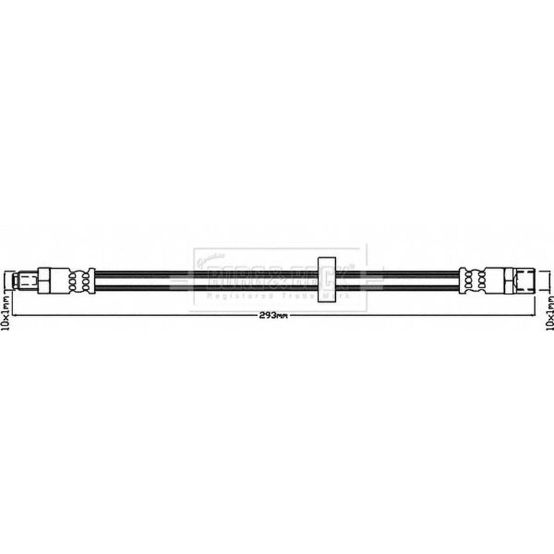 Borg & Beck Brake Hydraulic Hose Line Rear Right BBH8410