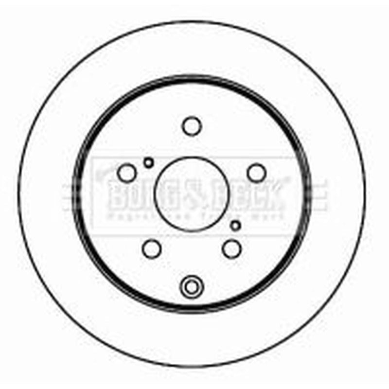 Borg & Beck Rear Brake Solid Discs & Pads fits Toyota Corolla Verso 2004-2009