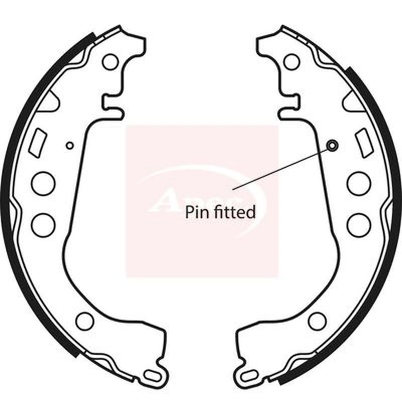 Apec Brake Shoe Set Axle Kit SHU592