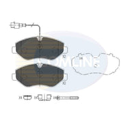 Comline Front & Rear Brake Discs & Pads fits Nissan NT400 Cabstar 2014 on