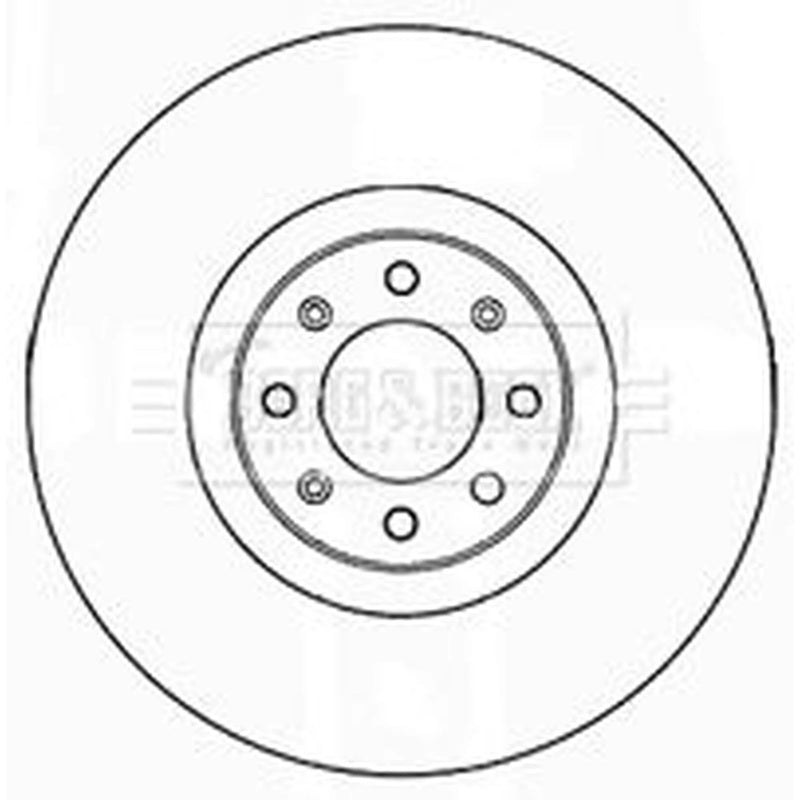 Borg & Beck 2 x Vented Brake Discs fits Alfa Romeo Mito 2008-2018 1.4