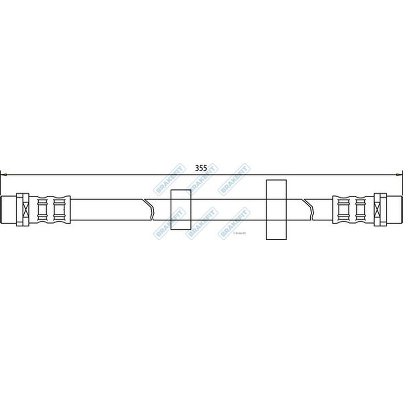Apec Brake Hydraulic Hose Line Front fits VW Transporter 1990-2003
