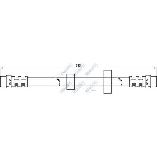Apec Brake Hydraulic Hose Line Front fits VW Transporter 1990-2003