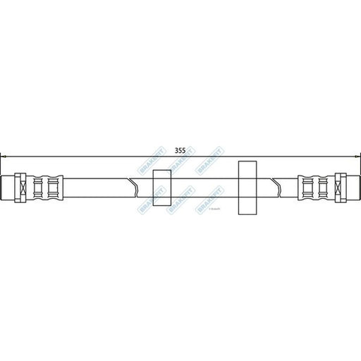 Apec Brake Hydraulic Hose Line Front BHO4033